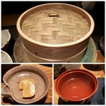 大どころ - ◆ご飯は「せいろ」で。 ＊お吸い物は「あらの出汁」で取られていますが、これ美味しいですよ。 汁がこれだけ美味しいと、具は必要ないですね。 ＊自家製「いぶりがっこ」