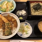 Kuidokoro Satomi - 天丼、ざる蕎麦セット