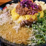 ホールスパイスカレー青藍 - カレー定食２種盛＋チーズ＋パクチー