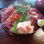 伊澤家 - まぐろづけ丼大盛り（ややアップ）