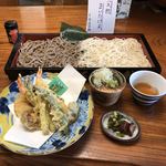 瀧不動生蕎麦 - 更科合い盛り板天、2300円。