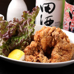 Deep-fried young chicken set meal