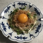 鶴屋百貨店 - おかかたっぷり、山芋と辛子明太子の和え物を作りました