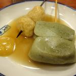 たこ梅 - よもぎ麩 ＆ いわし団子