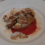 レストラン コーイン - ●ﾗﾝﾁおまかせ3800＋ﾉﾝｱﾙｸﾞﾗｽﾜｲﾝ赤900＋ﾁｪﾝｼﾞｱｲｽｺｰﾋｰ300＋税400＝5,400円 2019年09月