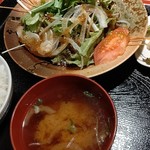 Warajiya Ue Hommachi Hanare - ●ランチ定食　チキン和風サラダ定食 680円 2019年09月