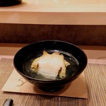 すし処 みや古分店 - まだか鮑と焼きナスのまる仕立て