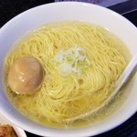 塩そば専門店 桑ばら - ユメ特製タレの鶏唐揚丼と塩掛けそばの定食