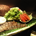 くすのき - 椎茸、蕗の薹、サイマキ、カラスミ