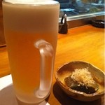 よし亭 - もちろんビールもよく冷えて美味い！