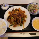 中華料理　龍盛 - 鶏肉と唐辛子の炒め\800(19-10)