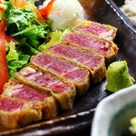 Rare cutlet of Japanese black beef