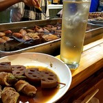 博多のおでん - ハイボール&アスパラ豚&れんこん