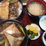 市ヶ尾　更科 - 野菜天丼ときつねそば