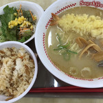 スガキヤ - 料理写真:天ぷらラーメン、五目サラダセット