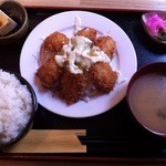 泓豊屋 - エビフライ定食￥５００^^v大好き！