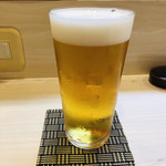 松寿司 - おビール！9月末というのに今年は暑い！