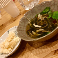 ご馳走 ね音 - キノコとあおさのりと揚げたておこげ(//∇//)