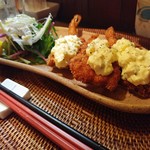 インディ庵 - 料理写真:・プリプリ海老&ズッキーニフライ550円(税込)