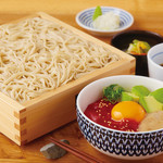● [Limited quantity] Set of Chef's selection Seafood rice bowl and soba noodles