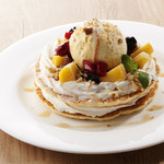 seasonal fruit Pancakes