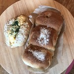 おうちパン - たまごロールとくるみパン