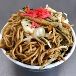 吾助 - 焼きそば大盛りを、吉野家どんぶりに入れてみた！