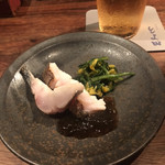 鉄板焼 とよ田 - クロムツ海苔酢　菊菜和え