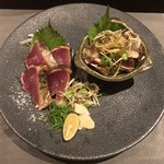 藁焼き 熊鰹 - 鰹の藁焼き2点盛り