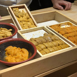 鮨 ふくじゅ - 雲丹の食べ比べ