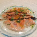 トラットリア・アルベロ - 長崎産ヤガラのカルパッチョいちごソース