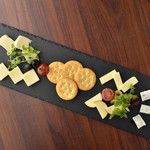 LAB's carefully selected cheese platter with crackers
