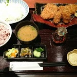 とんかつ 濵かつ - 牡蠣ふらいととんかつ膳