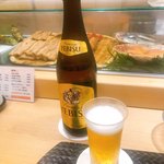 築地寿司清 - エビス瓶ビール 750円