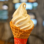 ハーベストカフェ - 男前豆腐店 豆乳ソフトクリーム（360円）