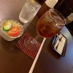 銀座北欧 - サラダとアイスティー