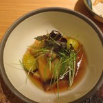 寿し道 桜田 - 鰆と銀杏のお椀(中身)