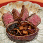 会席料理 かど36 - 2019.10 焼物 山形牛サーロイン 山葵 金両醤油