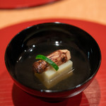 会席料理 かど36 - 2019.10 椀盛り 銀杏豆腐 松茸（信州産）