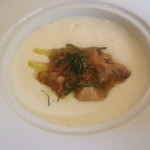 石窯ピッツァ＆旬野菜のイタリアン アルナッジョ - 洋梨の冷製スープ フォアグラソテー添え