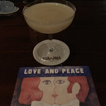 バー ジャダ - R1.10　オールドグラスでラフランスのショートカクテル ・常連さん参加の展覧会ポストカード 