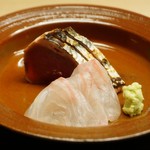 もめん - 鰹と鯛。