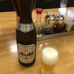 ぎょうざの満洲 - 瓶ビール¥517。