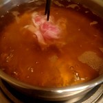 黒豚料理 あぢもり - スープに黒豚をしゃぶります！