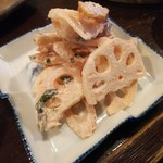 金町製麺 - 蓮根と竹輪の梅マヨ