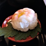 錦 - 海老菊花寿司