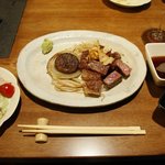 茶茶 - ステーキ４５００円コース（他にごはん、漬物、スープ、デザート、アイス等）