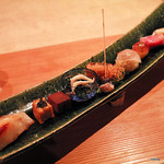 野嵯和 - 八寸（サワラ味噌、巨峰のカダイフ他１０種類）