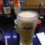 回し寿司 活 活美登利 - かけつけ2杯のビール！