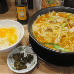 麺や 無双 - スタミナラーメンと白ご飯